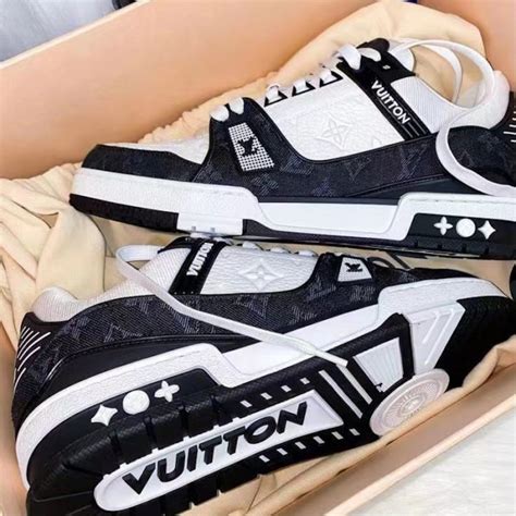 black louis vuitton trainers|louis vuitton trainers women's black.